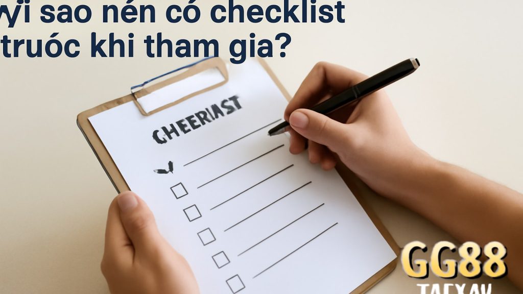 Vì sao nên có checklist trước khi tham gia? Minh họa: Vì sao nên có checklist trước khi tham gia?