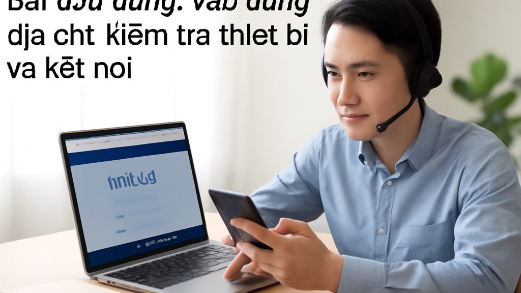 Minh họa: Bắt đầu đúng: vào đúng địa chỉ, kiểm tra thiết bị và kết nối